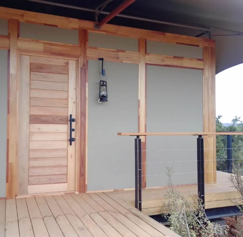 Solid Horizontal Wooden Door